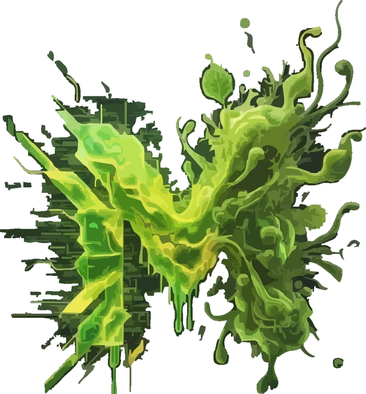 The Mutagenic Labs M — digital code fragments metamorphosing into organic growth